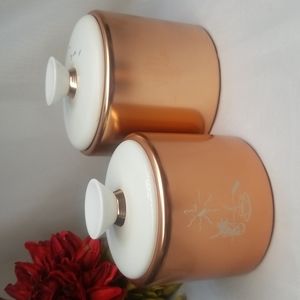 Mirro Copper Aluminum Tea & Coffee Canisters